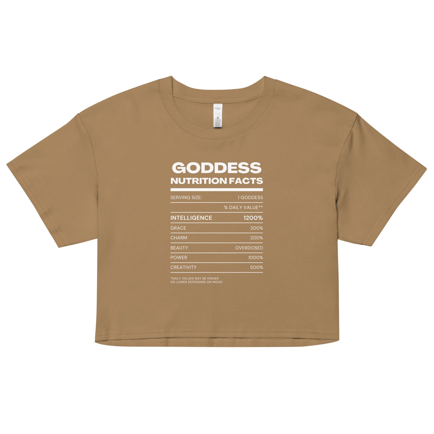 Goddess Nutrition Facts Crop x White