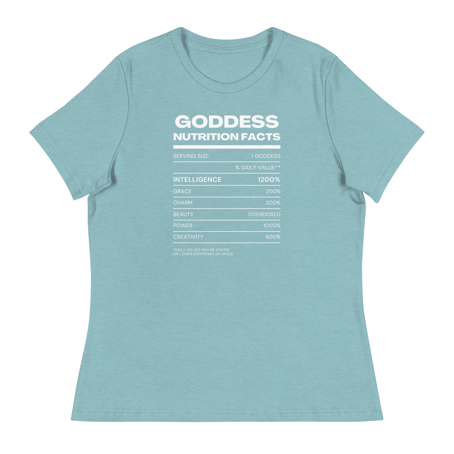 Goddess Nutrition Facts Tee x Weiß