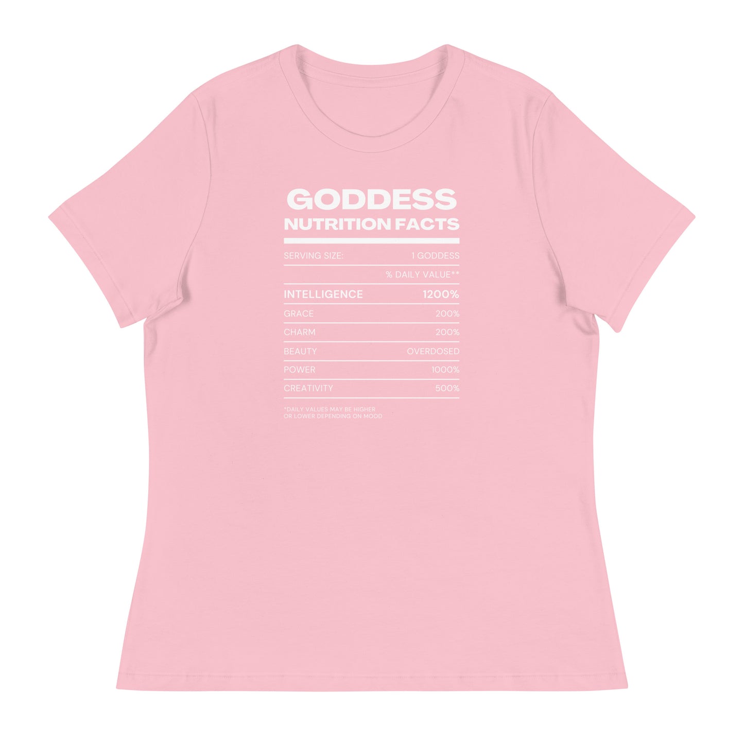 Goddess Nutrition Facts Tee x Weiß